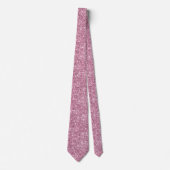 Luxe glinsterende stoffige roze glitter stropdas (Voorkant)