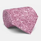 Luxe glinsterende stoffige roze glitter stropdas (Opgerold)