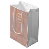 Luxe glinsterende strepen medium cadeauzakje (Voorkant Gekanteld)