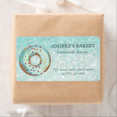 Luxe glinsterende zelfgemaakte donuts en snoepjes etiket (Insitu)