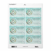 Luxe glinsterende zelfgemaakte donuts en snoepjes etiket (Full Sheet)