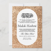 Luxe Gliter Baby Islamic Aqiqa Aqeeqah Kaart (Voorkant)