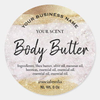 Luxe Glitter Body Butter Labels