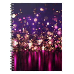 Luxe Glitter Glow 3D Achtergrond. Notitieboek