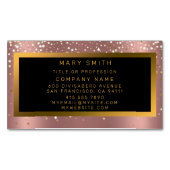 Luxe Glitter Gold Pink Stars Magnetisch Visitekaartje (Voorkant)