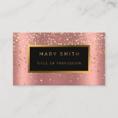 Luxe Glitter Gold Pink Stars Visitekaartje (Voorkant)