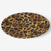 Luxe Glitter Goud Bruin Roest Luipaard Patroon Papieren Bordje (Gekanteld)