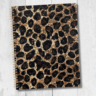 Luxe Glitter Goud Bruin Zwart Luipaard Patroon Planner