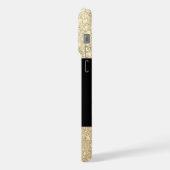 Luxe Glitter Goud Glans Naam iPhone Hoesje (Linkerkant)