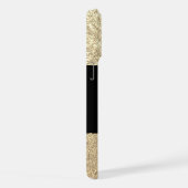 Luxe Glitter Goud Glans Naam iPhone Hoesje (Rechterkant)