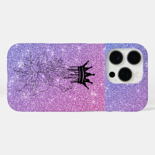 Luxe Glitter iPhone Case (Achterkant (horizontaal))