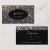 Luxe glitter Luminous Stars Elegant Visitekaartje (Voorkant / Achterkant)
