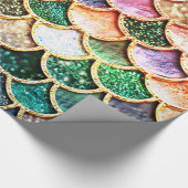 Luxe Glitter Mermaid Scales - Multicolor Cadeaupapier (Hoek)