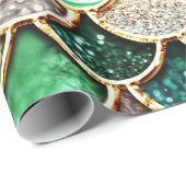 Luxe Glitter Mermaid Scales - Multicolor Cadeaupapier (Rol Hoek)