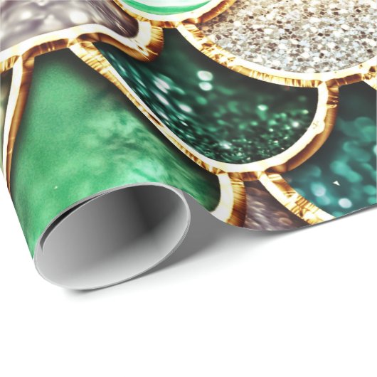 Luxe Glitter Mermaid Scales - Multicolor Cadeaupapier (Rol Hoek)