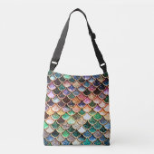 Luxe Glitter Mermaid Scales - Multicolor Crossbody Tas (Voorkant)