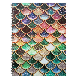 Luxe Glitter Mermaid Scales - Multicolor Notitieboek
