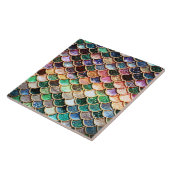 Luxe Glitter Mermaid Scales - Multicolor Tegeltje (Zijkant)