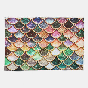 Luxe Glitter Mermaid Scales - Multicolor Theedoek