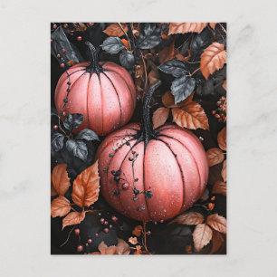 Luxe Glitter Pompoenen Halloween Wenskaart Briefkaart