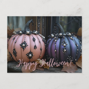 Luxe Glitter Pompoenen Halloween Wenskaart Briefkaart