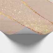 Luxe Glitter Roos Gold Cadeaupapier (Hoek)