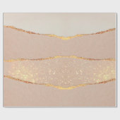 Luxe Glitter Roos Gold Cadeaupapier (Vlak)