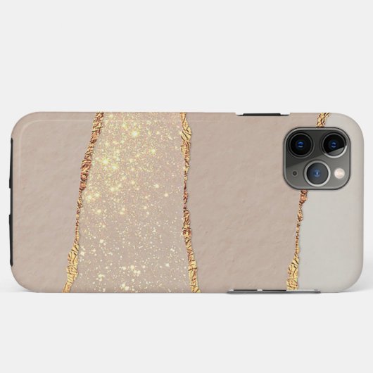 Luxe Glitter Roos Gold Case-Mate iPhone Case (Achterkant (horizontaal))