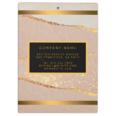 Luxe Glitter Roos Gold Klembord (Achterkant)