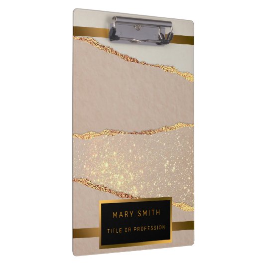 Luxe Glitter Roos Gold Klembord (Rechts)