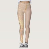 Luxe Glitter Roos Gold Leggings (Voorkant)