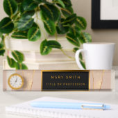 Luxe Glitter Roos Gold Naambordje