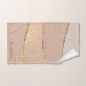 Luxe Glitter Roos Gold past zich aan Bad Handdoek (Handdoek)