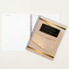 Luxe Glitter Roos Gold Planner