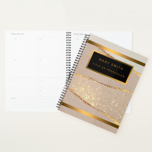 Luxe Glitter Roos Gold Planner (Display)