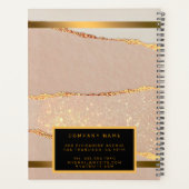 Luxe Glitter Roos Gold Planner (Achterkant)