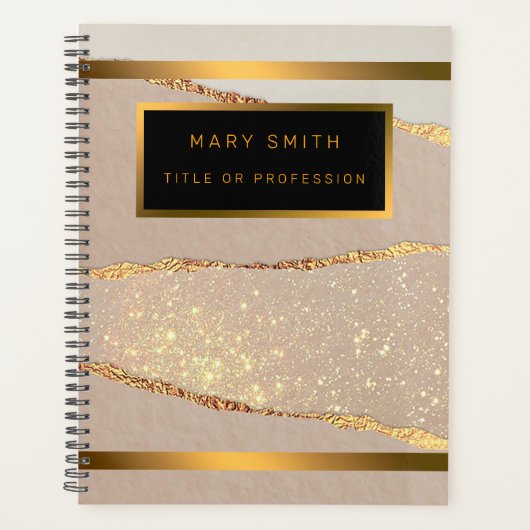 Luxe Glitter Roos Gold Planner (Voorkant)