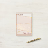 Luxe Glitter Roos Gold Post-it® Notes (Op bureau)