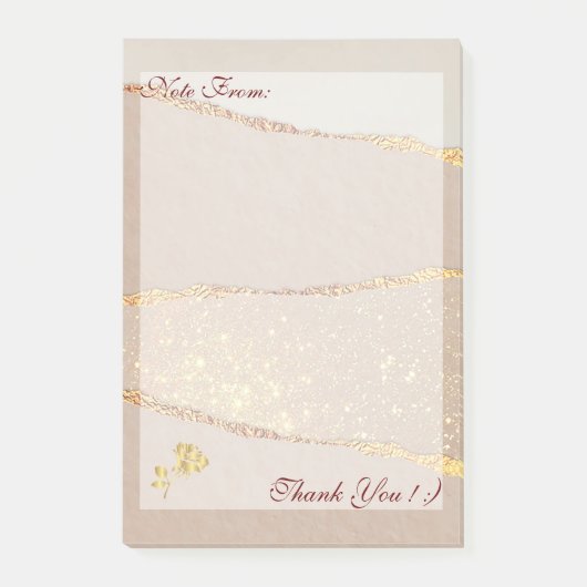 Luxe Glitter Roos Gold Post-it® Notes (Voorkant)
