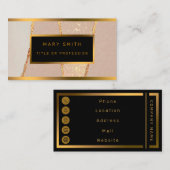 Luxe Glitter Roos Gold Visitekaartje (Voorkant / Achterkant)