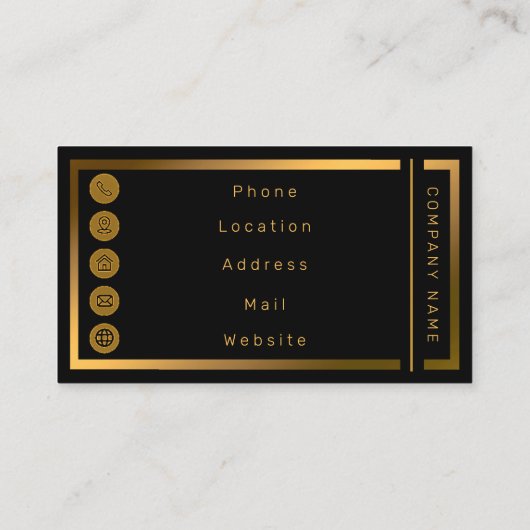 Luxe Glitter Roos Gold Visitekaartje (Achterkant)