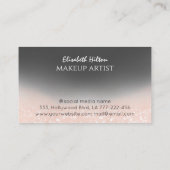 Luxe glitter roos gouden vlinders nagels logo visitekaartje (Achterkant)