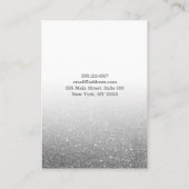 Luxe Glitter Silver Ombre Jewelry Earring display Visitekaartje (Achterkant)