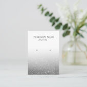 Luxe Glitter Silver Ombre Jewelry Earring display Visitekaartje (Staand voorkant)