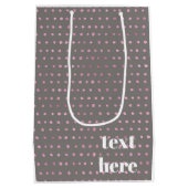 Luxe glitter stippen medium cadeauzakje (Achterkant)