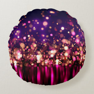 Luxe glitterachtergrond met gloed. rond kussen