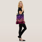 Luxe glitterachtergrond met gloed. tote bag (Op model)