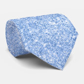 Luxe Glitterend Licht Korenbloem Blauwe Glitters Stropdas (Opgerold)