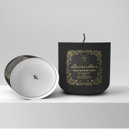 Luxe glittergoud en zwarte ingrediënten vierkante sticker