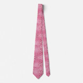 Luxe glitters roze luipaard patroon stropdas (Voorkant)